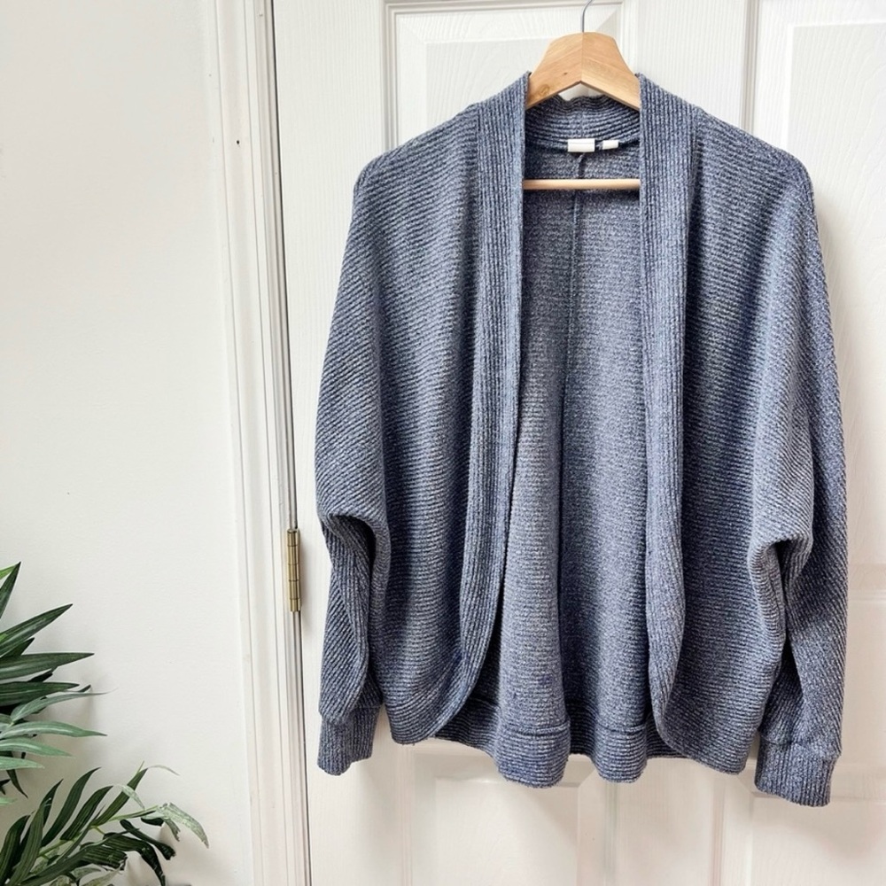Gap SoftSpun Blue Knit Open Front Cardigan